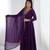 Purple Georgette Embroidered Kurta set