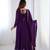 Purple Georgette Embroidered Kurta set