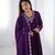 Purple Georgette Embroidered Kurta set