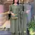 Dark green embroidery aline chanderi kurta set with chanderi dupatta for women