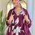 Purple sequence floral embroidery french creape printed kurta set with chanderi dupatta for women