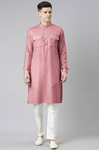 Old rose pathani kurta pajama