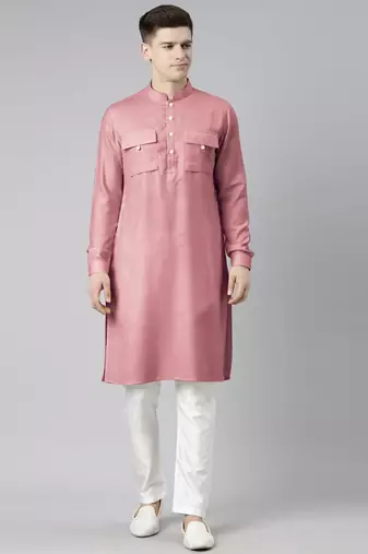 Old rose pathani kurta pajama