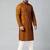 Mustard mirror embroidery kurta pajama