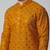 Mustard mirror embroidery kurta pajama