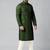 Olive green mirror embroidery kurta pajama
