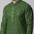 Olive green mirror embroidery kurta pajama