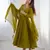  Olive Green Georgette Anarkali with Zari Neckline & Tassel Dupatta