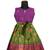Kids green copper pendant pattu pavadai frocks