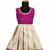 Girls magenta  banaras mughal pattu pavadai frocks