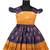 Navy blue copper pendant baby pattu pavadai frocks