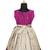 Girls magenta  banaras mughal pattu pavadai frocks