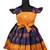 Navy blue copper pendant baby pattu pavadai frocks