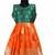 Kids orange shaded organza pattu pavadai frocks