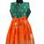 Kids orange shaded organza pattu pavadai frocks