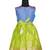 Kids green shaded organza pattu pavadai frocks