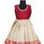 Girls  red  banaras mughal pattu pavadai frocks