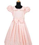 Peach pastel pud pattu pavadai frocks for girls