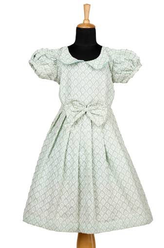 Green pastel pud pattu pavadai frocks for girls !!!