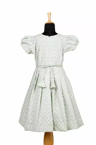 Green pastel pud pattu pavadai frocks for girls !!!
