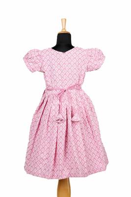 Pink pastel pud pattu pavadai frocks for girls 1