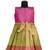 Green pastel maize pattu pavadai frocks for kids