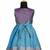 Blue golden tiles pattu pavadai frocks for girls