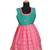 Girls peach copper athangudi pattu pavadai frocks