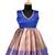 Blue golden croton pattu pavadai frocks for kids