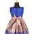 Blue golden croton pattu pavadai frocks for kids
