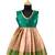 Green golden croton pattu pavadai frocks for kids