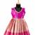 Pink golden croton pattu pavadai frocks for kids