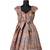 Girls grey kalamkari leaf pattu pavadai frocks