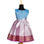 Girls lavender silver algae pattu pavadai frocks
