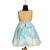 Girls blue turquoise pattu pavadai frocks