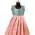 Girls peach turquoise baby pattu pavadai frocks