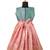 Girls peach turquoise baby pattu pavadai frocks
