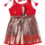 Red golden aster baby pattu pavadai frocks for girls