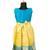 Girls yellow golden galaxi pattu pavadai frocks
