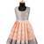 Peach floral lines baby pattu pavadai frockss