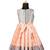 Peach floral lines baby pattu pavadai frockss