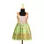Girls green silver waves pattu pavadai frocks