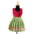 Girls green lotus garden pattu pavadai frocks