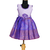 Girls magenta purple rose pattu pavadai frocks