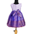 Girls magenta purple rose pattu pavadai frocks