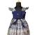 Girls navy blue kgf pattu pavadai frocks