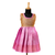 Pink silver honey comb baby pattu pavadai frocks