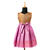 Pink silver honey comb baby pattu pavadai frocks