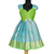 Sky blue floating mango bhutta baby pattu pavadai frocks