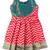 Peach golden waves baby pattu pavadai frocks for girls